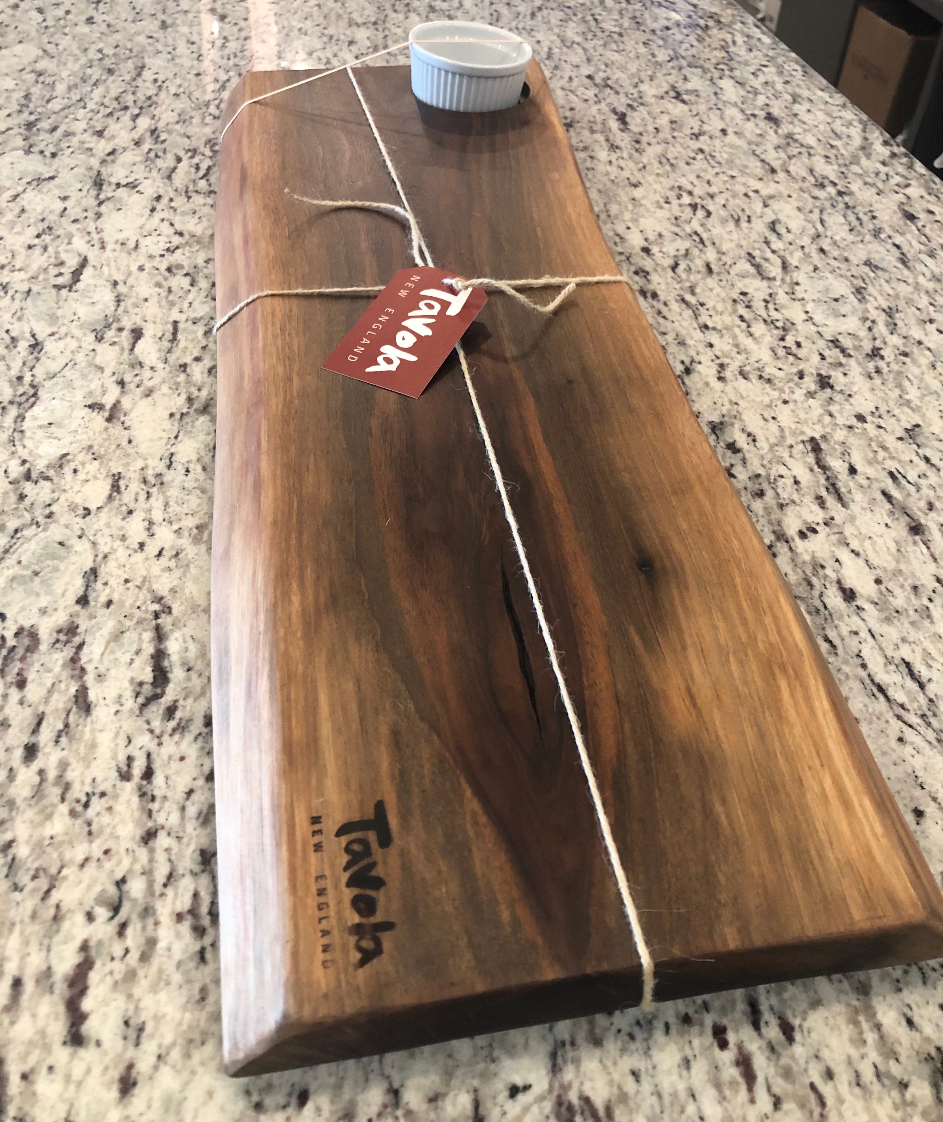 Black Walnut Charcuterie Board with 3” Ramekin