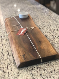 Black Walnut Charcuterie Board with 3” Ramekin